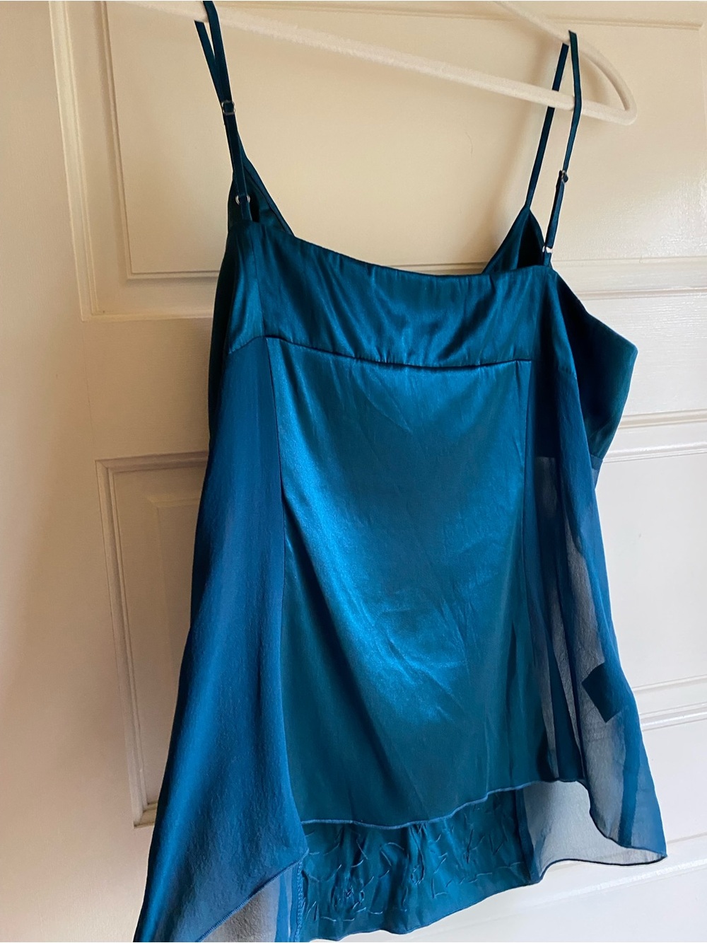 NWT Vintage Y2K Bebe Silk Camisole Embellished with Floral Beads and Sequins L - Picture 12 of 13